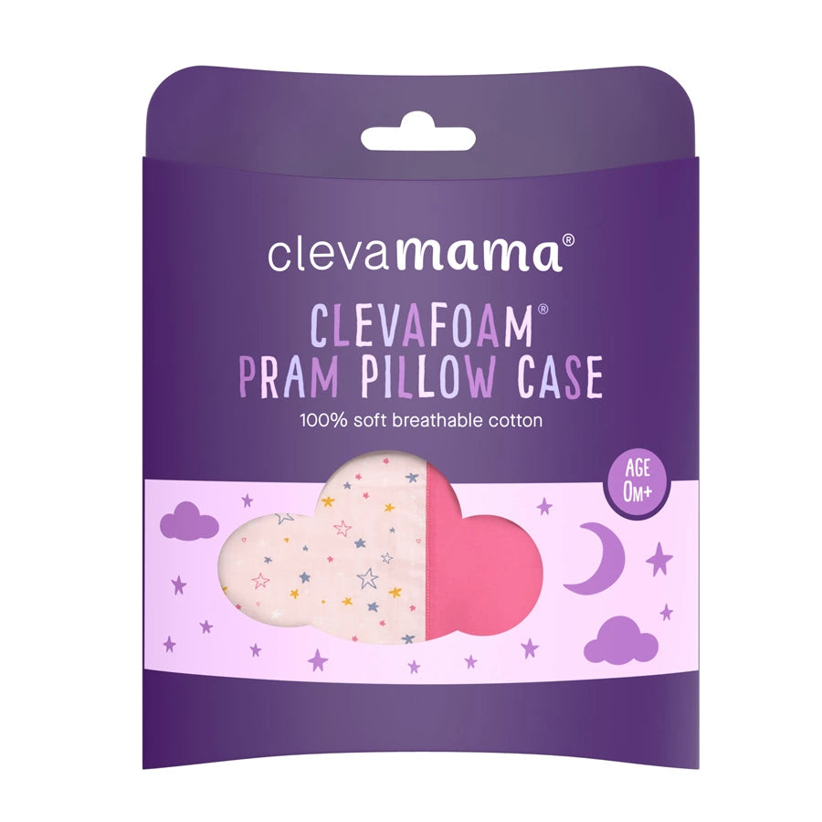 ClevaFoam Pram Pillow Case (Pink)