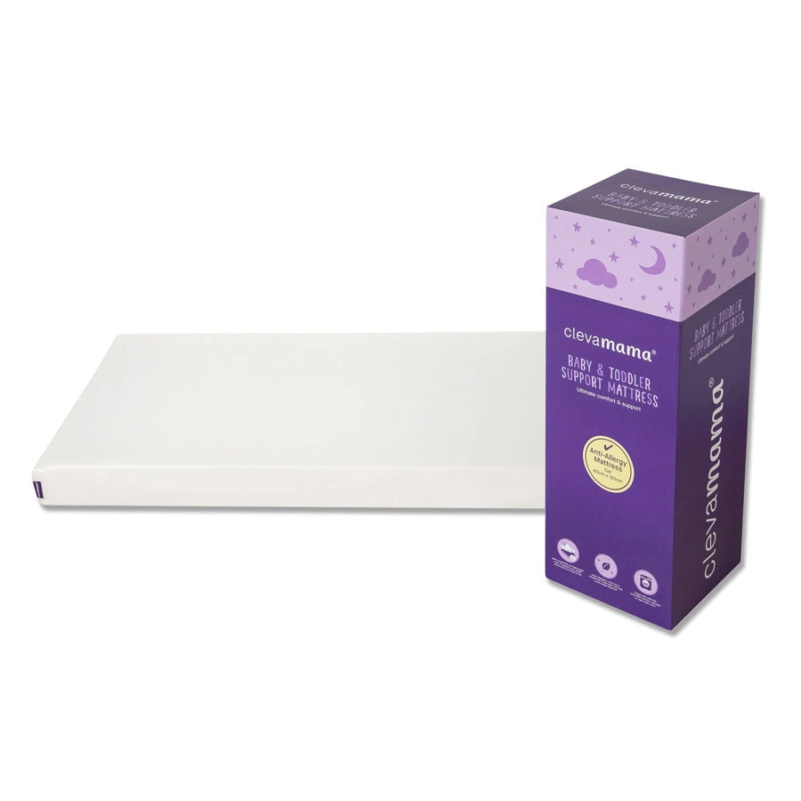 مرتبة مضادة للحساسية من ClevaMama 70 × 140 × 10 سم - حجم سرير المهد مرتبة مضادة للحساسية من ClevaMama 70 × 140 × 10 سم - حجم سرير المهد