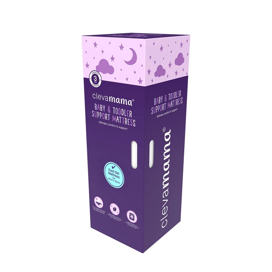 مرتبة ClevaMama للتحكم بالمناخ 60 × 120 × 10 سم - حجم المهد مرتبة ClevaMama للتحكم بالمناخ 60 × 120 × 10 سم - حجم المهد