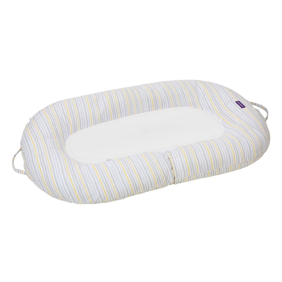 وسادة الحمل وحاضنة الأطفال من Mum2Me (خطوط رمادية/صفراء) وسادة الحمل وحاضنة الأطفال من Mum2Me (خطوط رمادية/صفراء)