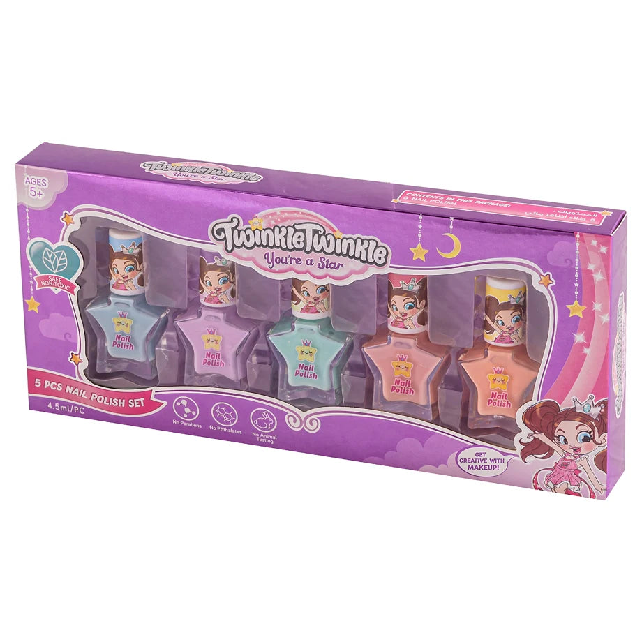 Twinkle Twinkle 5-Piece Kids Nail Polish Set