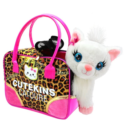 Funville Cutekins Kitten With Carry Case – Plush Toy