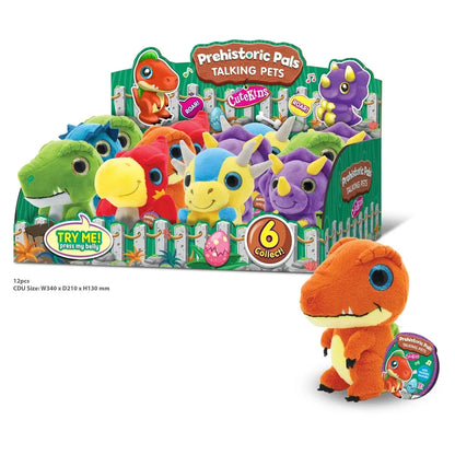 Funville Cutekins Roaring Pals 12Cm Plush Dinosaurs With Sounds
