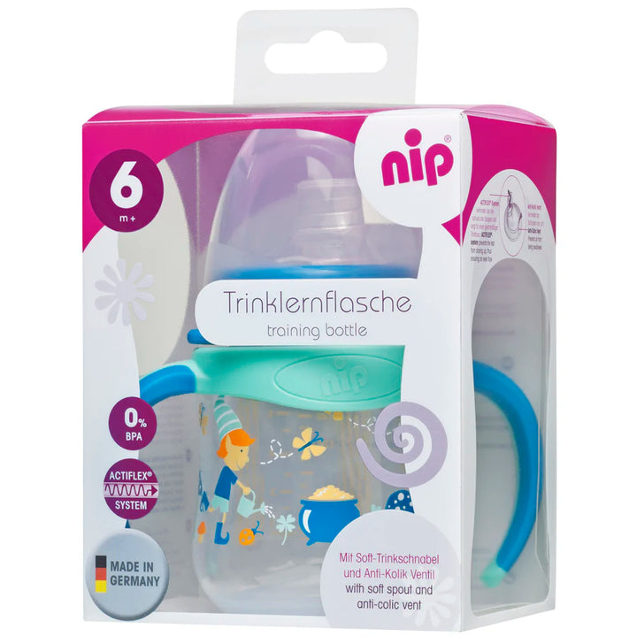 Nip Wide Neck Training Bottle 150mL (Elves Blue)