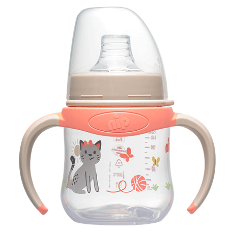 Nip Wide Neck Training Bottle 150mL (Elves Pink)