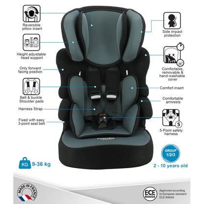 Nania Beline Carseat For Group 1/2/3 (Gris)