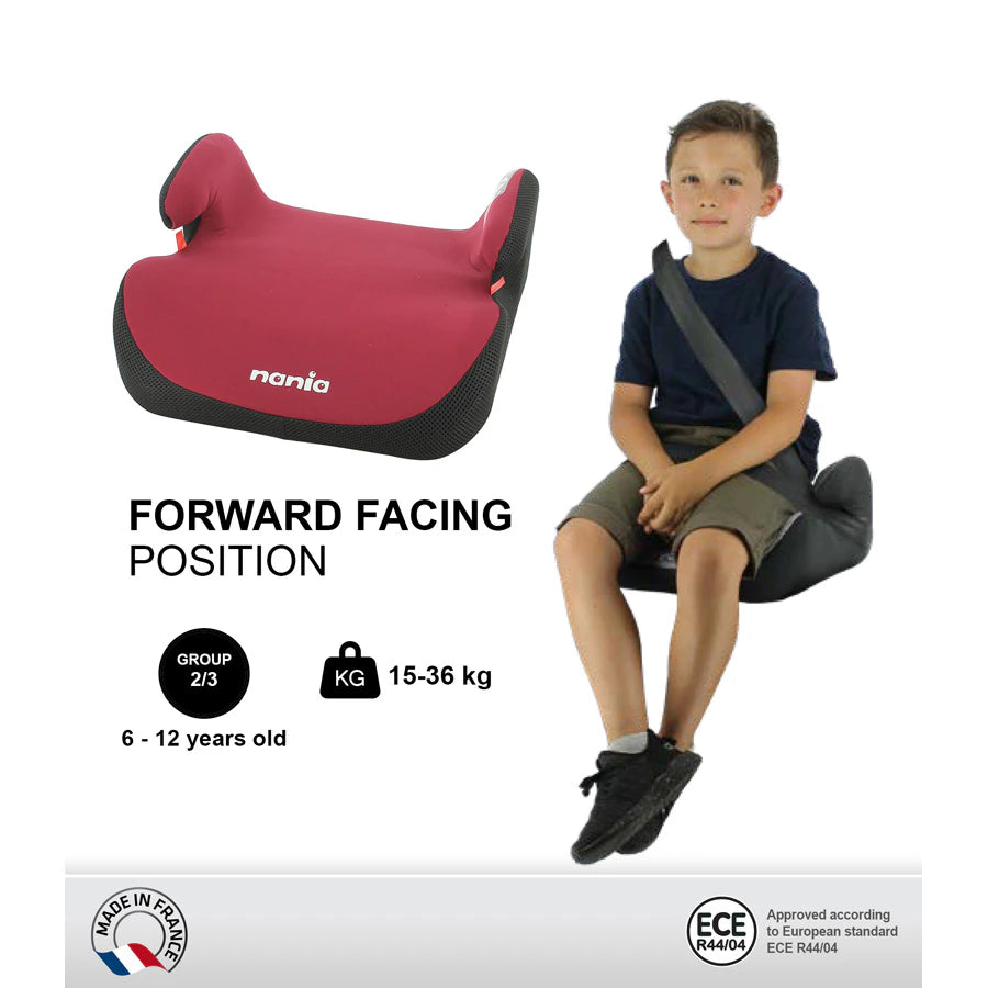 Nania Topo Kids Booster Car Seat For Group 2/3 (Bordeau)