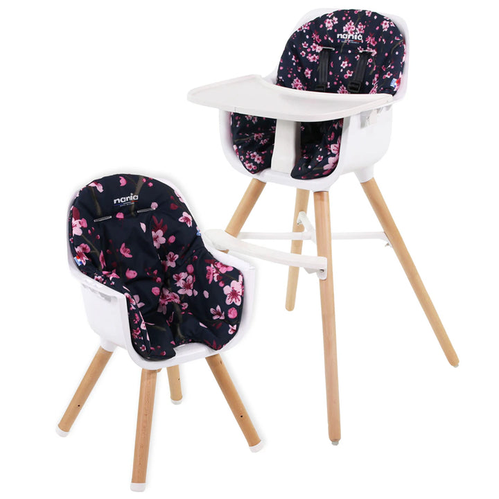 Nania Paulette 2In1 Highchair W/ Reversible Cushion (Cherry)