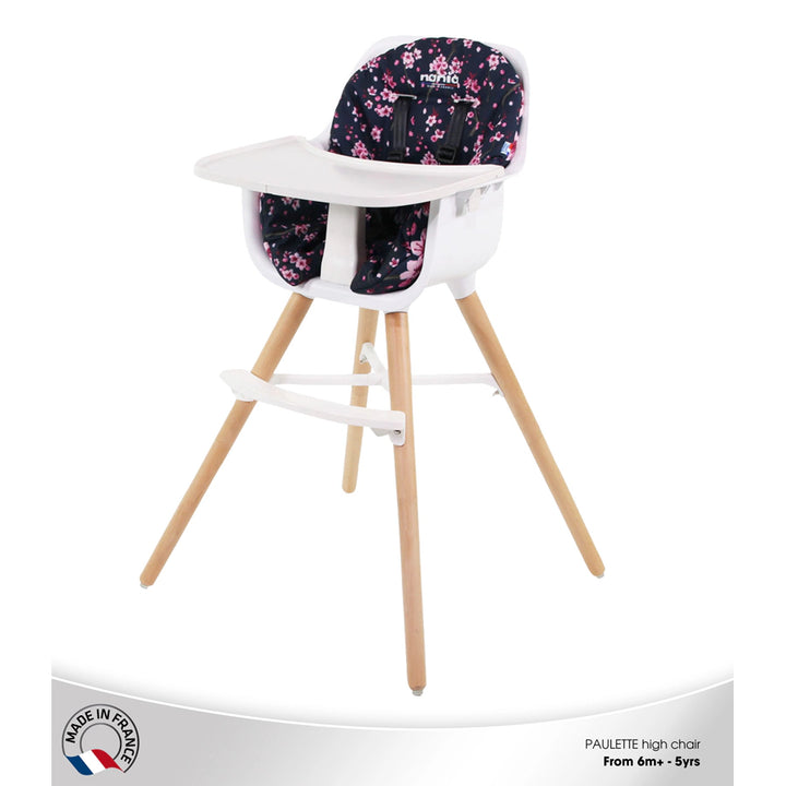 Nania Paulette 2In1 Highchair W/ Reversible Cushion (Cherry)
