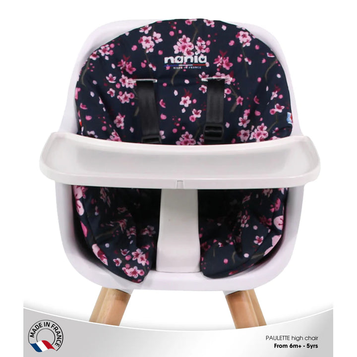 Nania Paulette 2In1 Highchair W/ Reversible Cushion (Cherry)