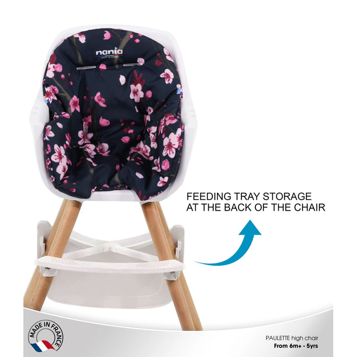 Nania Paulette 2In1 Highchair W/ Reversible Cushion (Cherry)