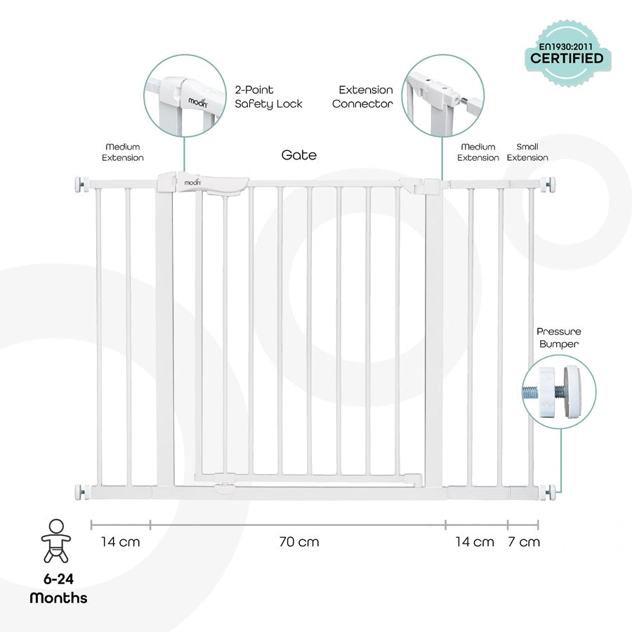 Moon Safety Metal Gate 74.5-114 cm