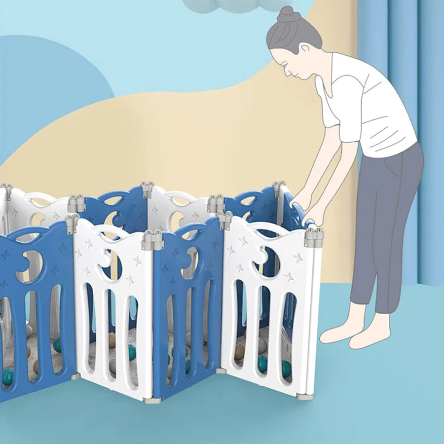 Little Angel Kids Playpen (Blue) - 143 x 143 x 63 cm