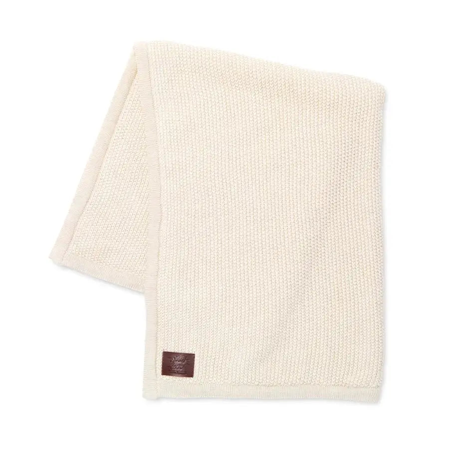 Snuz Organic Knitted Fleece Baby Blanket - Linen