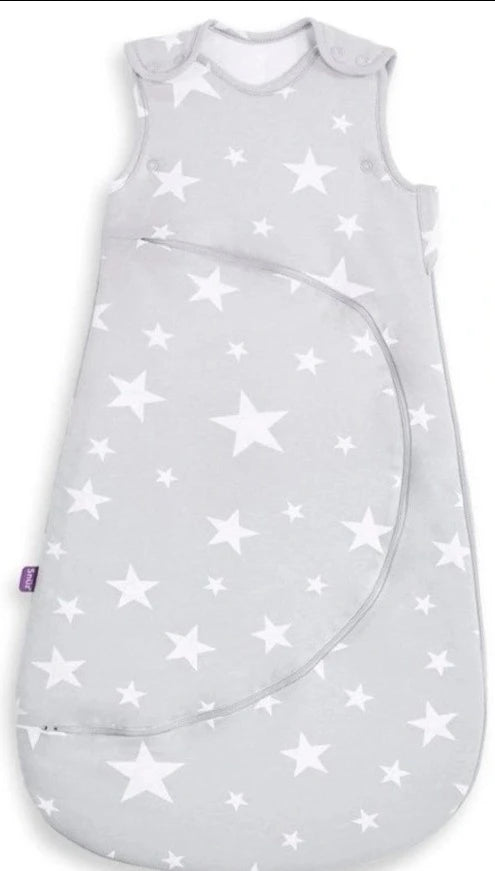SnuzPouch Sleeping Bag, 1.0 Tog, 0-6M (White Star)