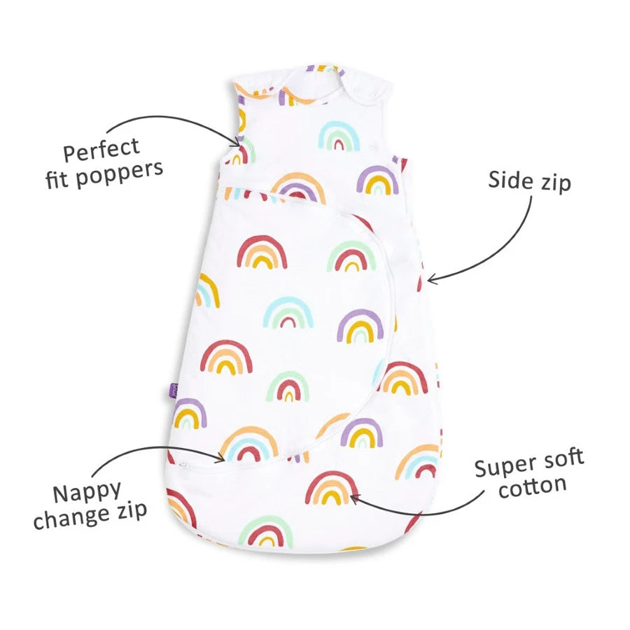 SnuzPouch Sleeping Bag, 1.0 Tog, 0-6M (Rainbow)