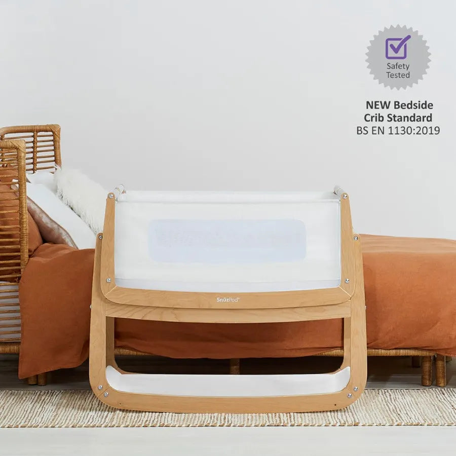مهد الأطفال الجانبي للسرير SnuzPod4 (طبيعي) مهد الأطفال الجانبي للسرير SnuzPod4 (طبيعي)