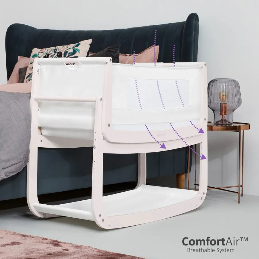SnuzPod4 Bedside Crib (Rose White)
