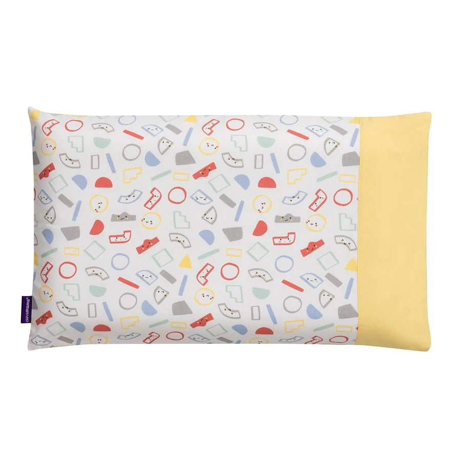 ClevaFoam Toddler Pillow Case (Grey/Yellow)