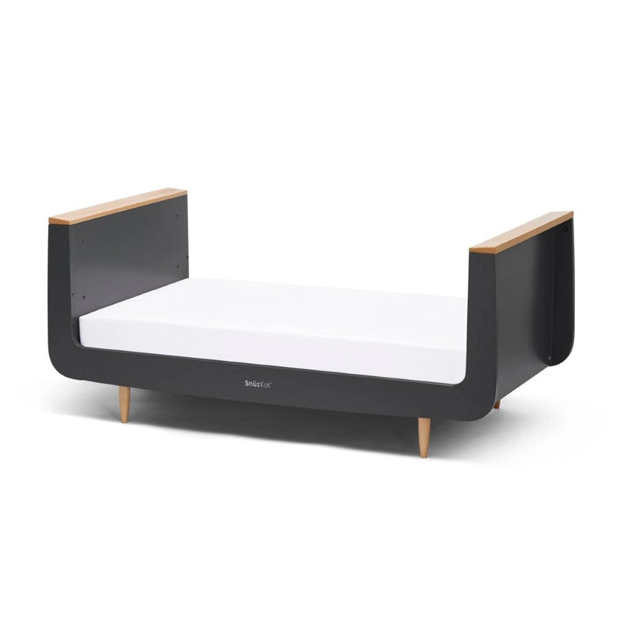 SnuzKot Skandi Cot Bed (Slate Natural) - Mattress Included