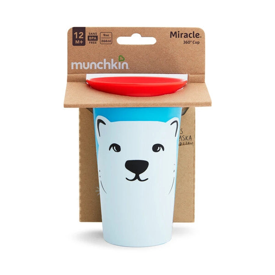 Munchkin Miracle 360 WildLove Sippy Cup 1pc 9oz - Polar Bear Munchkin Miracle 360 WildLove Sippy Cup 1pc 9oz - Polar Bear