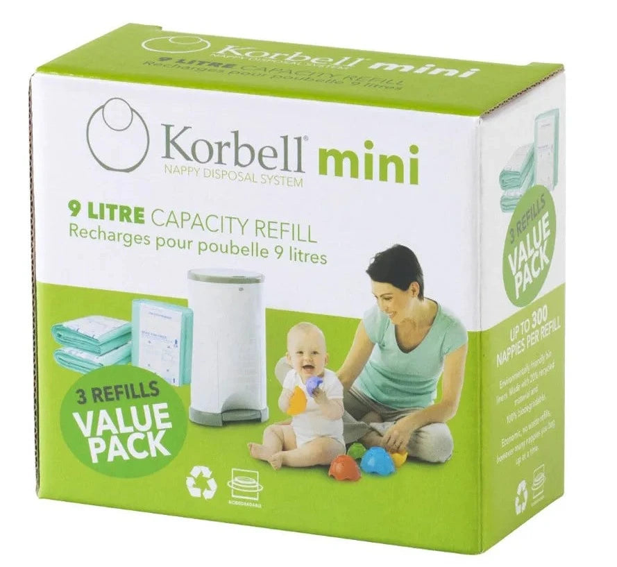 Korbell - Refill For Mini Nappy Bin (Pack of 3)