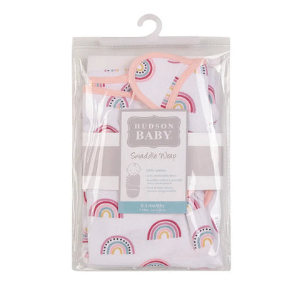 Hudson Baby Wrap Swaddle Blanket - Rainbow