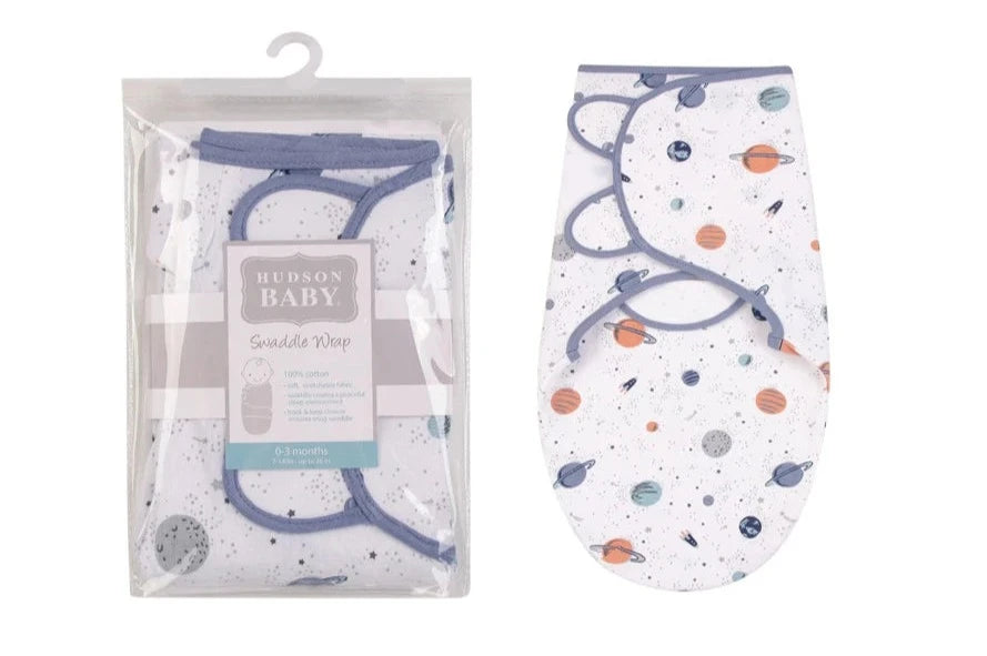 Hudson Baby Wrap Swaddle Blanket - Space