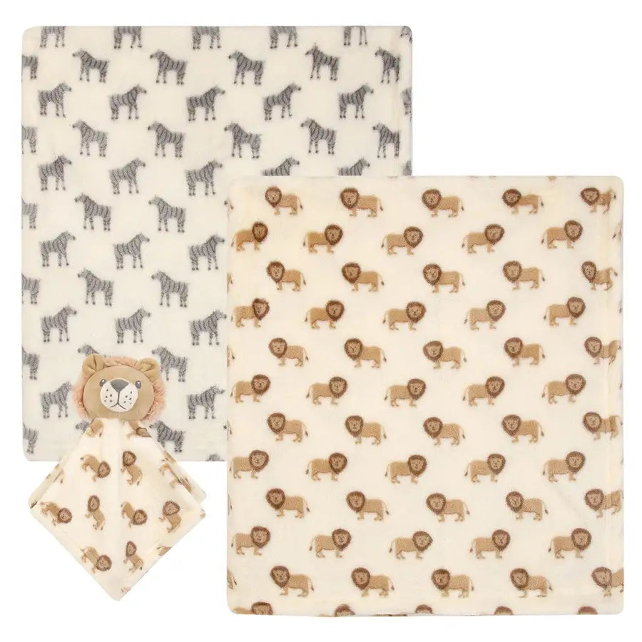 Hudson Baby Blanket 2pc And Security Blanket - Lion