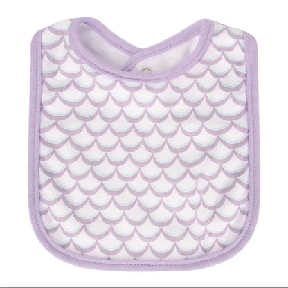 Hudson Baby Interlock Terry Bib - Mermaid (Pack of 5)