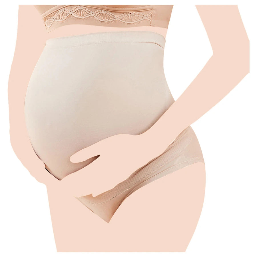 <tc>صنفينو - سراويل داخلية قطنية عالية الخصر لدعم الحمل (الجلد)</tc>