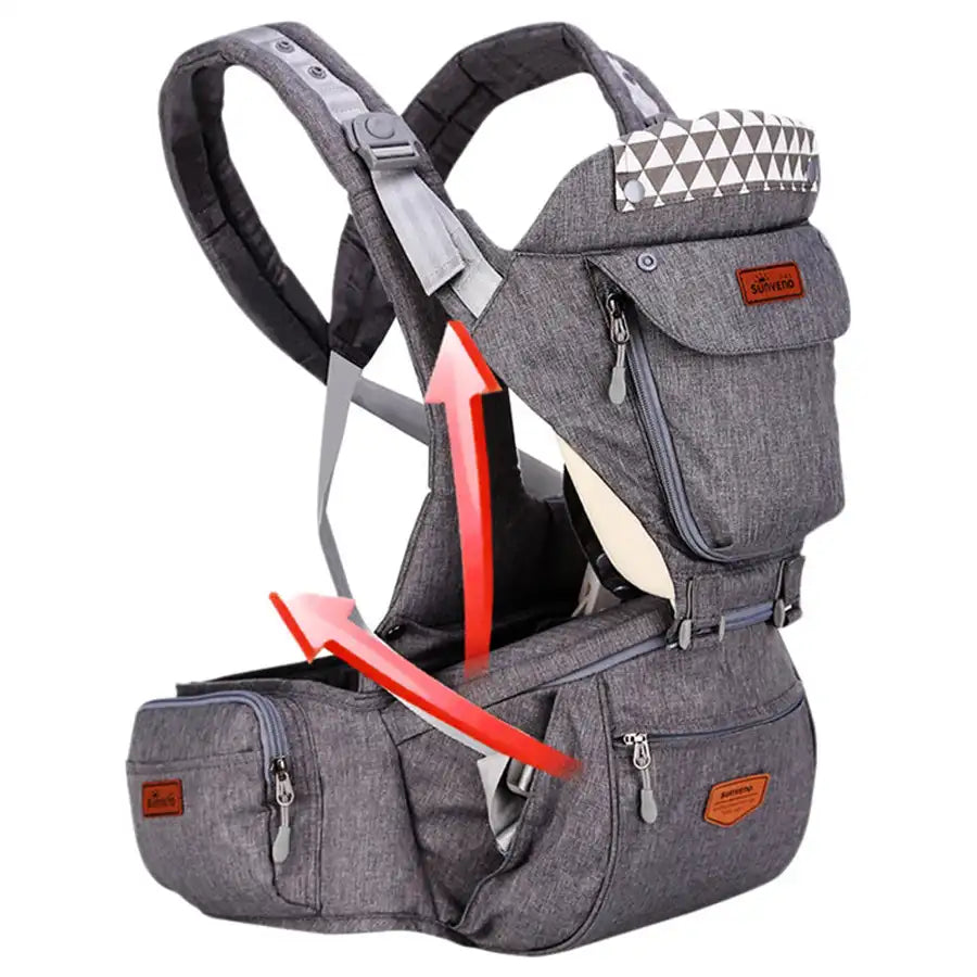 Sunveno Kangaroo Style Ergonomic Baby Carrier (Grey)