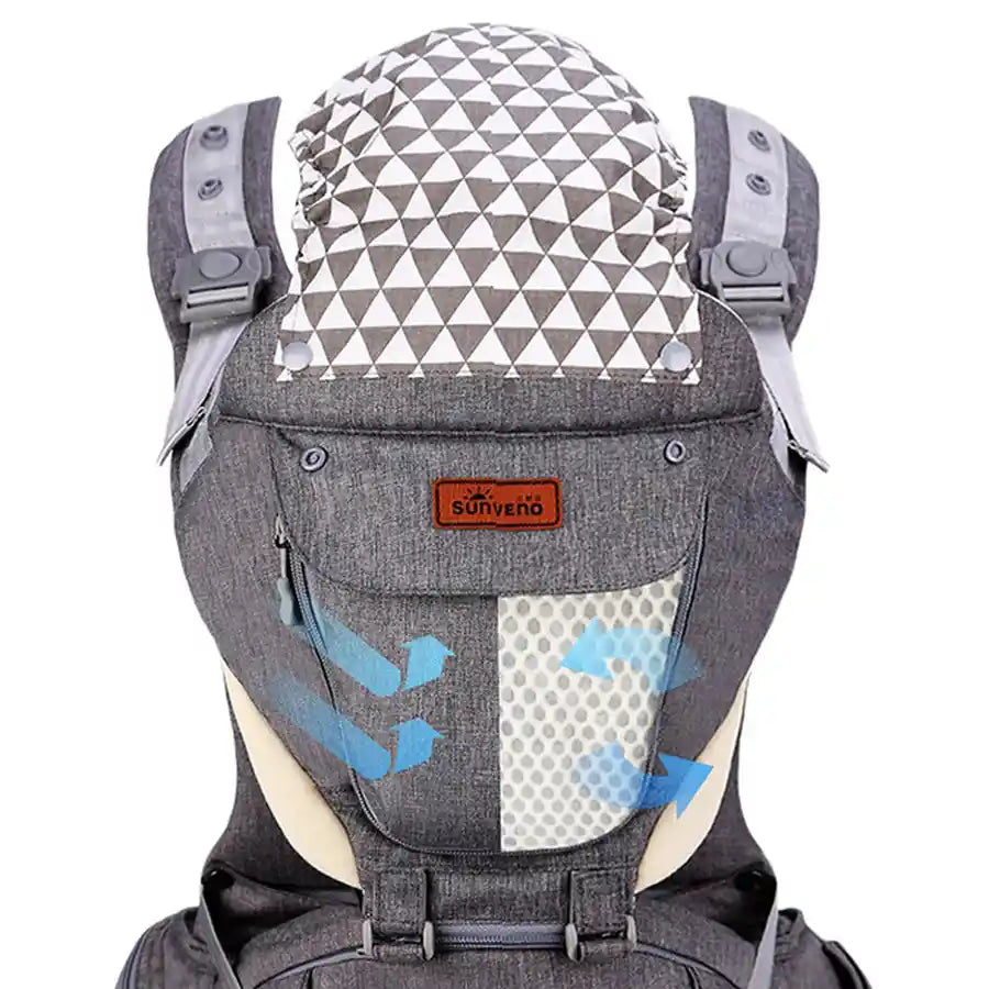 Sunveno Kangaroo Style Ergonomic Baby Carrier (Grey)