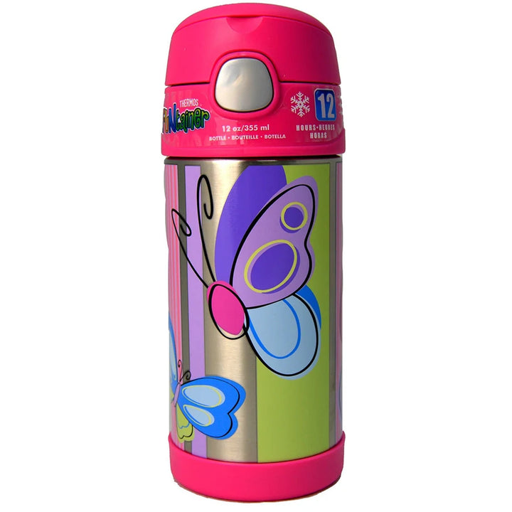 Thermos - Funtainer Stainless Steel Bottle - Butterfly (355 ml)