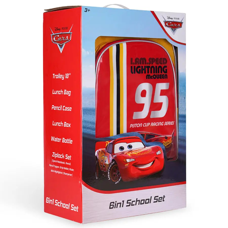 Disney Cars I am speed Lightning Mcqueen 6in1 Box Set 18"