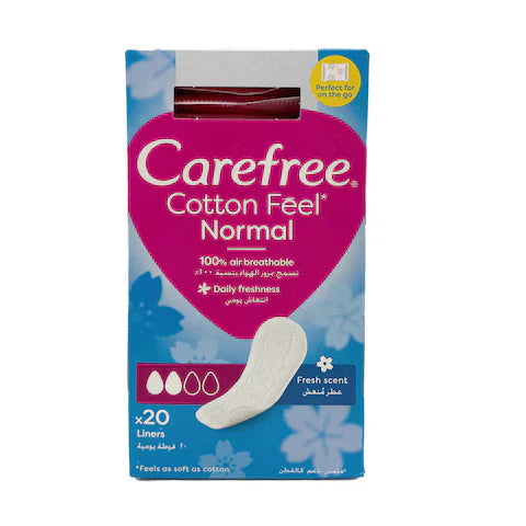 Carefree Cotton Feel Normal Pantyliners Fresh Scent Pack of 20