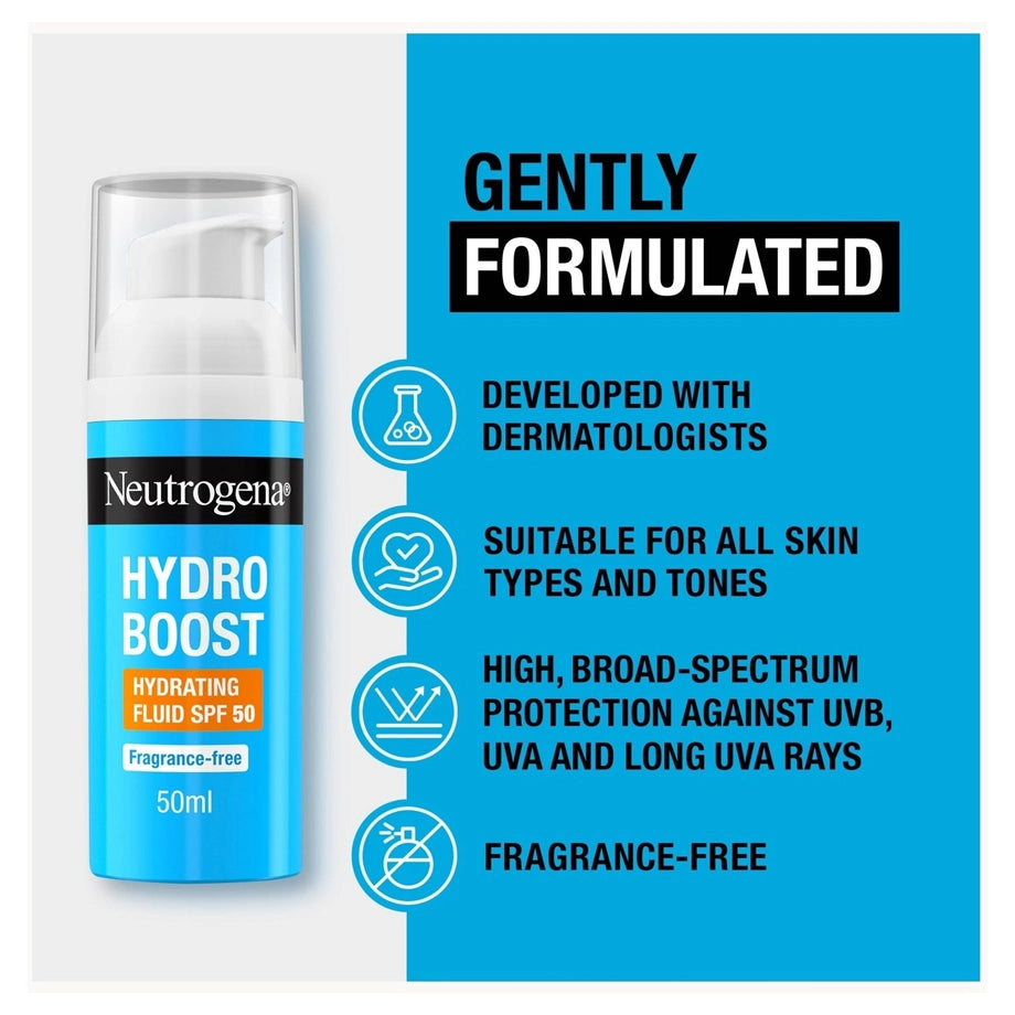 Neutrogena Hydro Boost Hydrating Fluid SPF 50 Fragrance Free 50ml