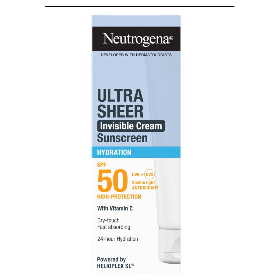 Neutrogena Ultra Sheer Cream Sunscreen SPF50 Hydration 50ml