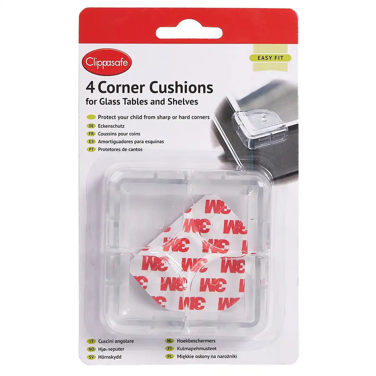 Clippasafe Corner Cushions For Glass Tops (4 Pack)
