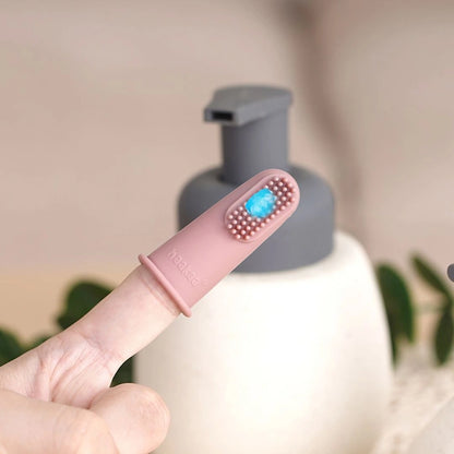 Haakaa Textured Silicone Finger Toothbrush (Pea Green)