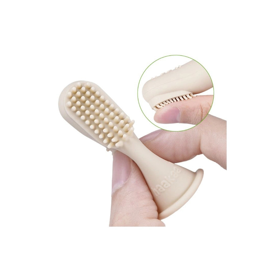Haakaa - Textured Silicone Finger Toothbrush (Suva Grey)