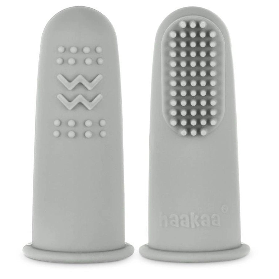 Haakaa - Textured Silicone Finger Toothbrush (Suva Grey)