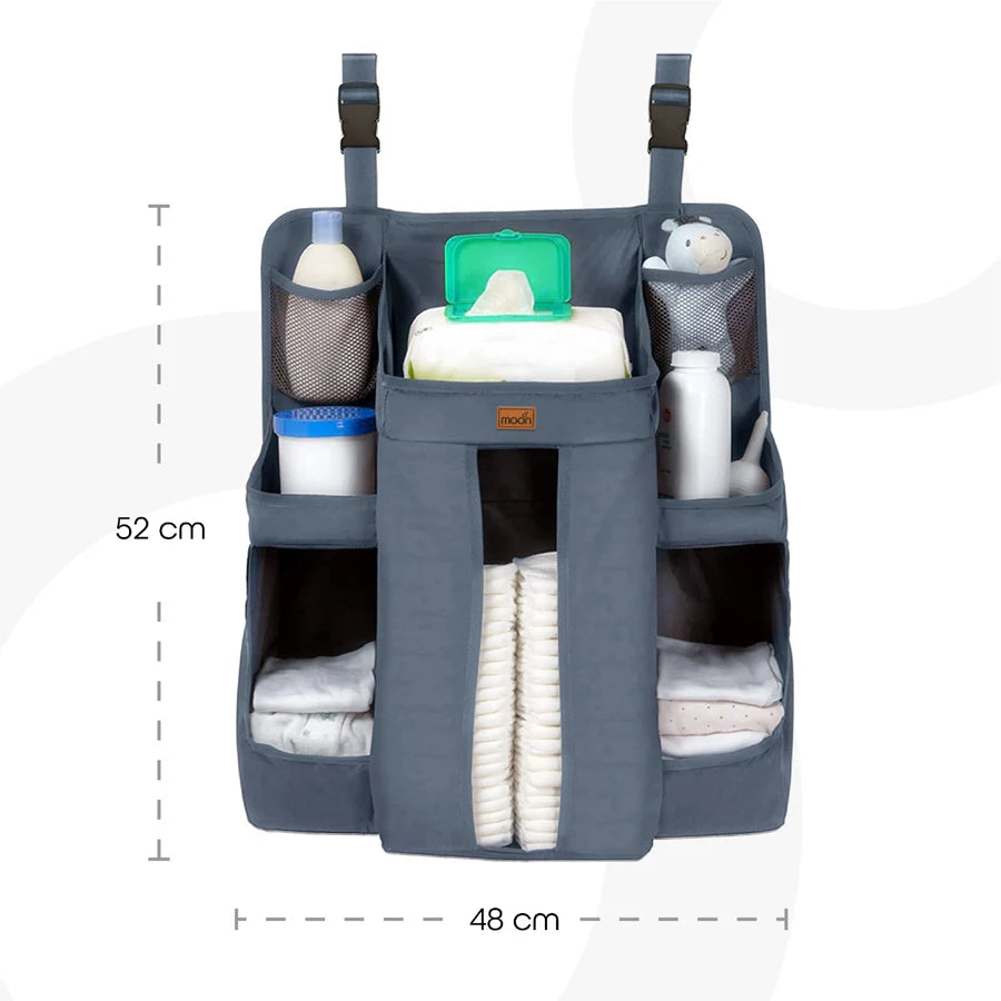 Moon Baby Crib Orgnizer (Light Grey)