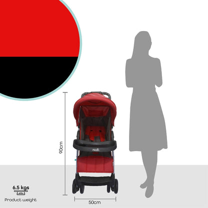 Moon Bezik - One Fold Stroller (Fire Red)