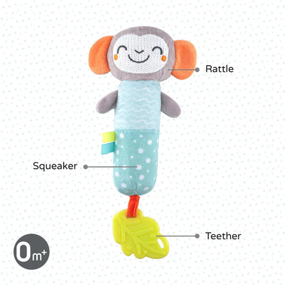 Moon Jungle Friends Soft Rattle Toy ( Monkey)
