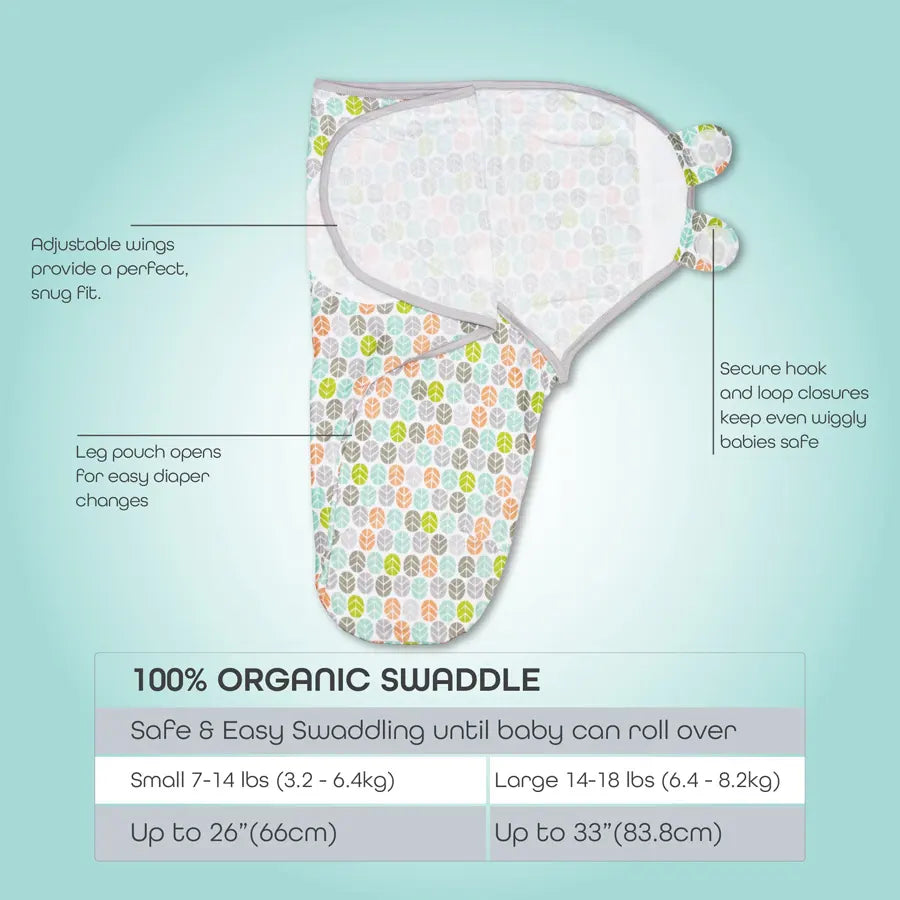 Moon Organic Swaddler Pack of 2 (Grey)
