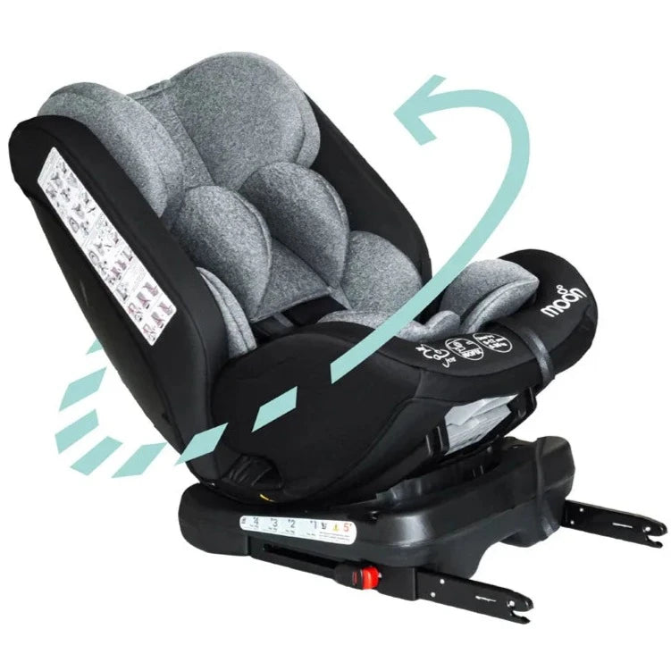 Moon - Rover -Baby/Infant Car Seat Group (0+,1,2,3) 360° Rotate - Black