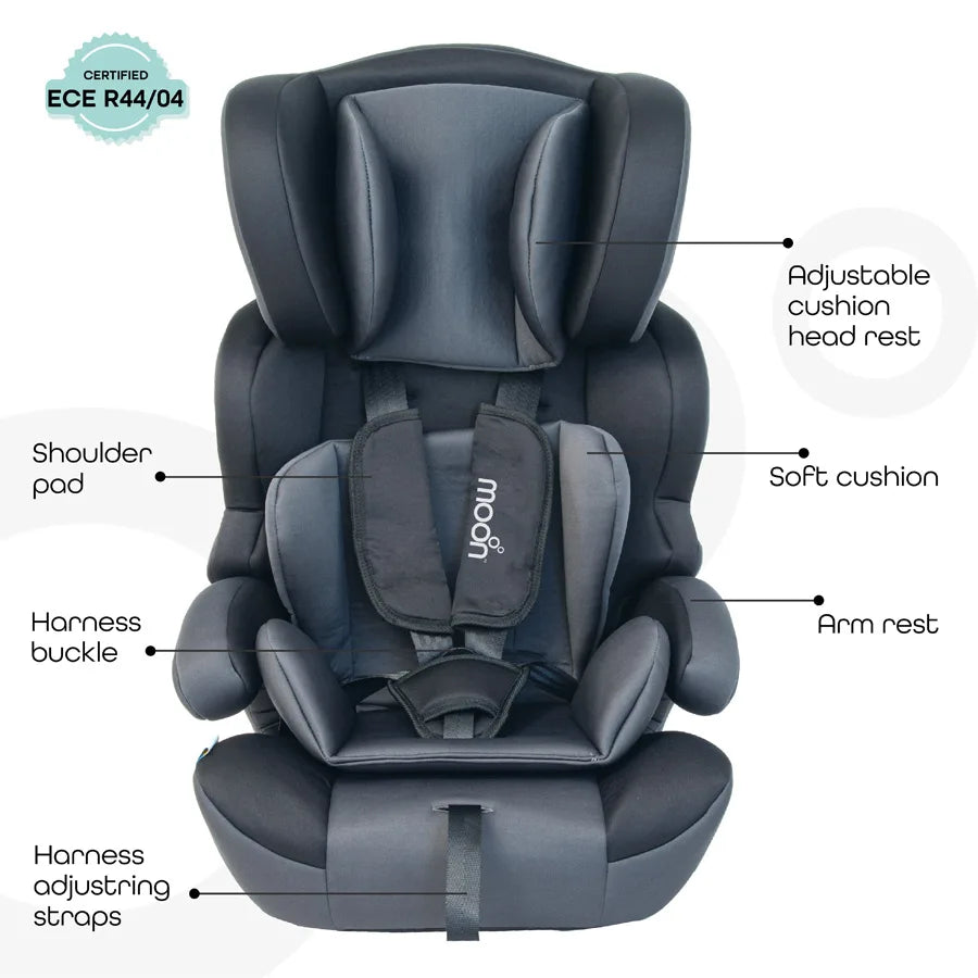 Moon Tolo Car Seat (Group 1,2,3) - Black