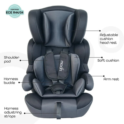 Moon Tolo Car Seat (Group 1,2,3) - Black