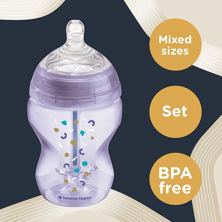 Tommee Tippee Advanced Anti-Colic Starter Bottle Kit (Purple)